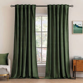 MIULEE Velvet Curtains 96 inches 2 Panels - Luxury Blackout Curtains for Bedroom Living Room Thermal Insulated Super Soft Window Drapes Rod Pocket & Back Tab, Olive Green, W52 x L96 inches - Miulee