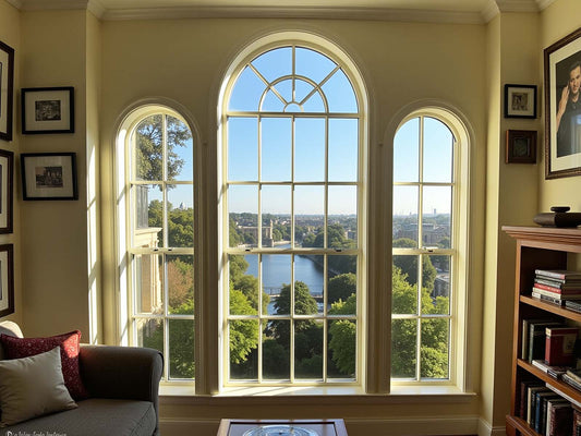 A sun-drenched room Without Curtains.