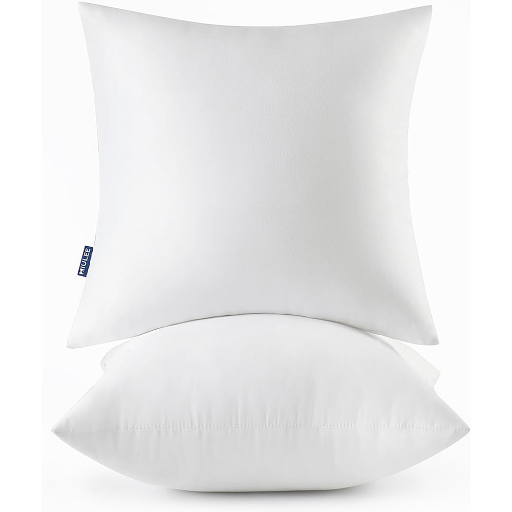 MIULEE Throw Pillows Inserts, Pack of 2 16x24 Inch 100% Virgin Fiber Filling Bed Couch Pillows