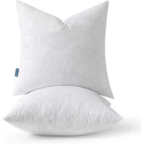 MIULEE Feather Mix Pillow Inserts 16x16 Inch Set of 2