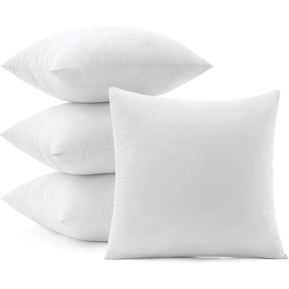 MIULEE Pillows Inserts, Pack of 4 16x16 Inch 100% Virgin Microfiber Filling Throw Pillows for Bed Couch Sofa