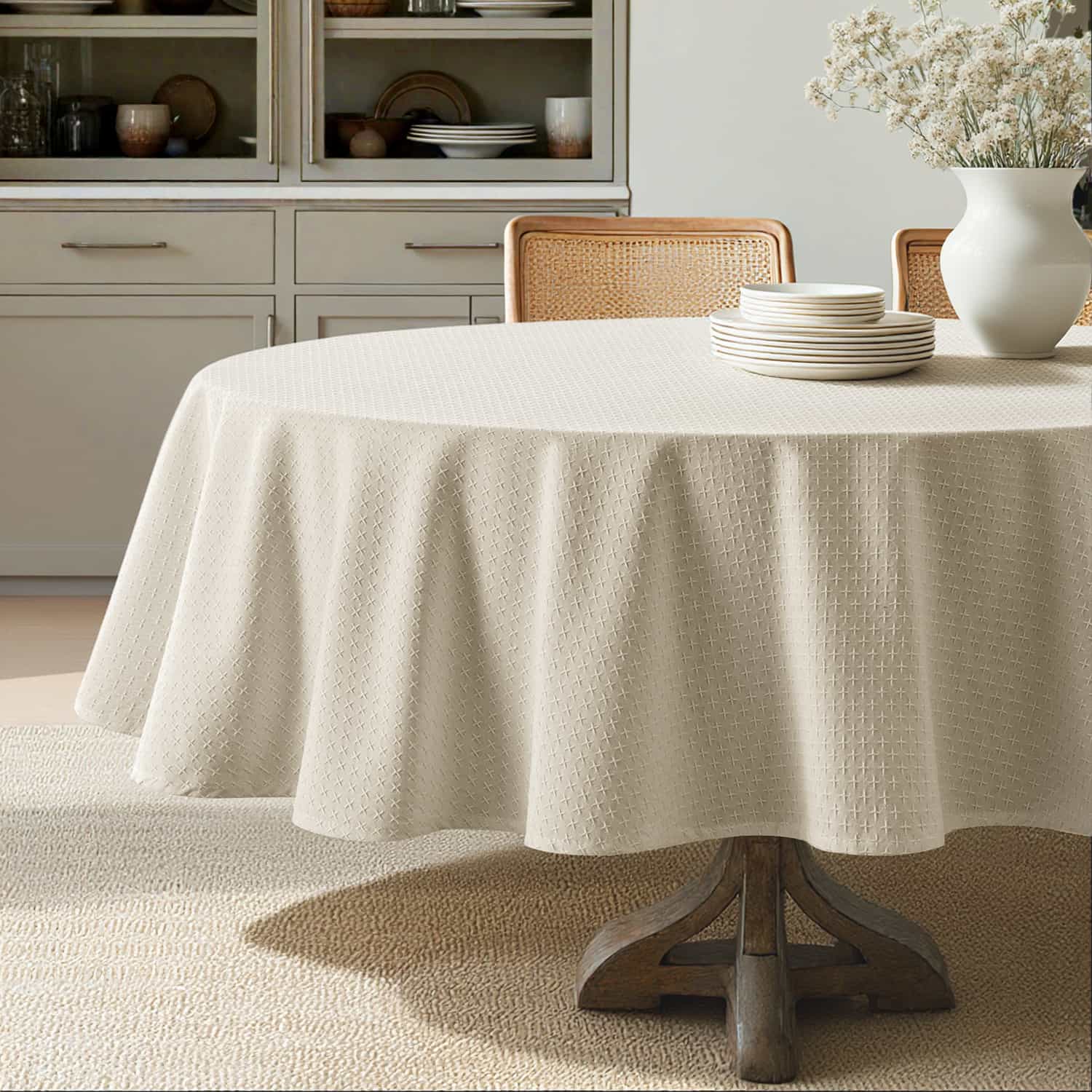 Linen Table Cloth Rectangle Waterproof Tablecloth