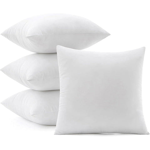 MIULEE Pillows Inserts, Pack of 4 22x22 Inch 100% Virgin Microfiber Filling Throw Pillows for Bed Couch Sofa