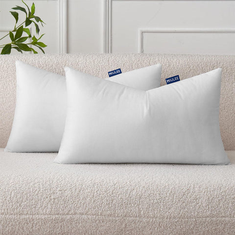 MIULEE Standard Size Set of 2 Throw Pillow Inserts, Nowoven Decorative Pillow Inserts for Living Room