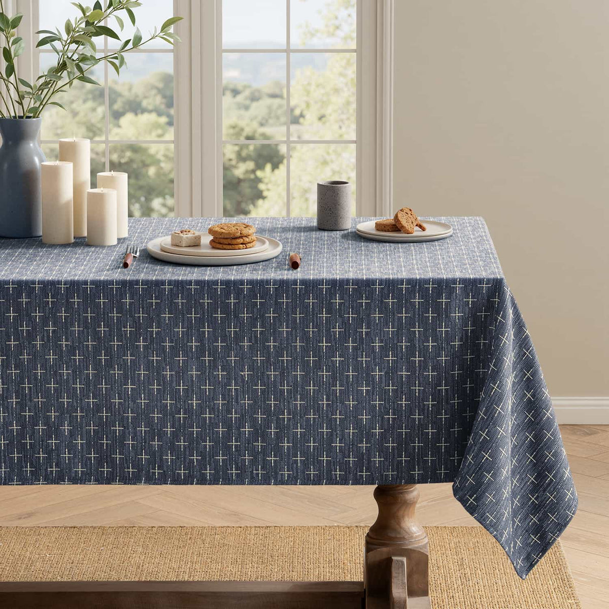 Linen Table Cloth Rectangle Waterproof Tablecloth