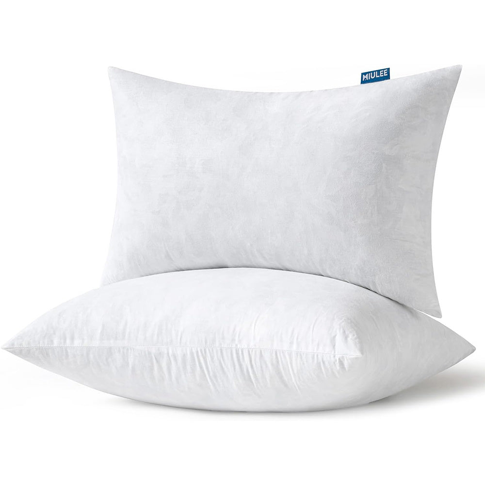 Feather Mix Polycotton with Cotton Fabric Rectangle Throw Pillows