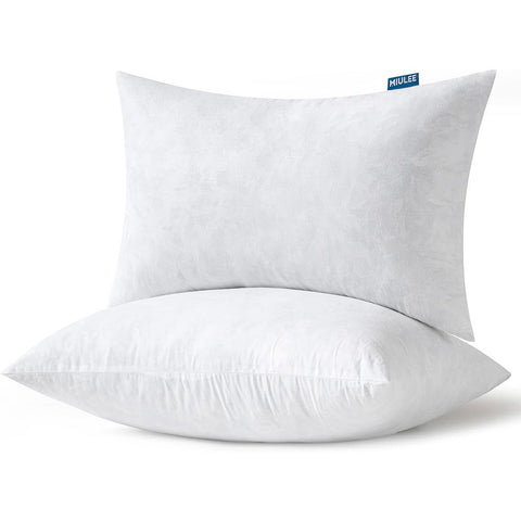 Feather Mix Polycotton with Cotton Fabric Rectangle Throw Pillows
