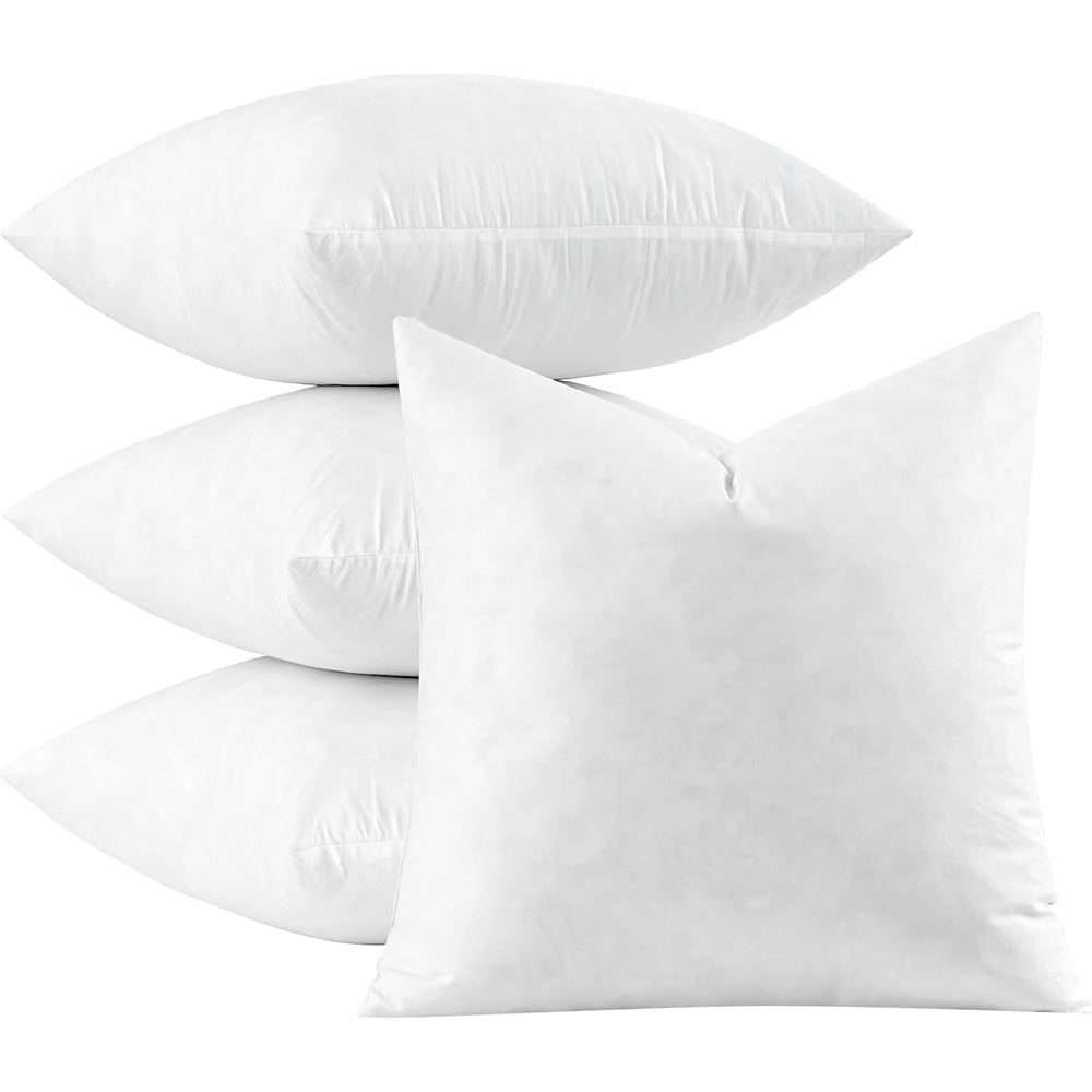 Feather Mix Polycotton with Cotton Fabric Square Decorative Throw Pillows