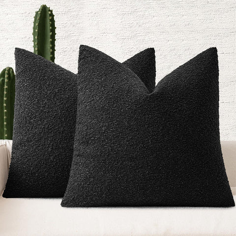 Decorative Textured Boucle Neutral Pillow Covers