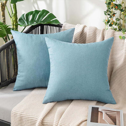 MIULEE Waterproof Water Resistant Ourdoor Throw Pillow Covers - Blue Gray