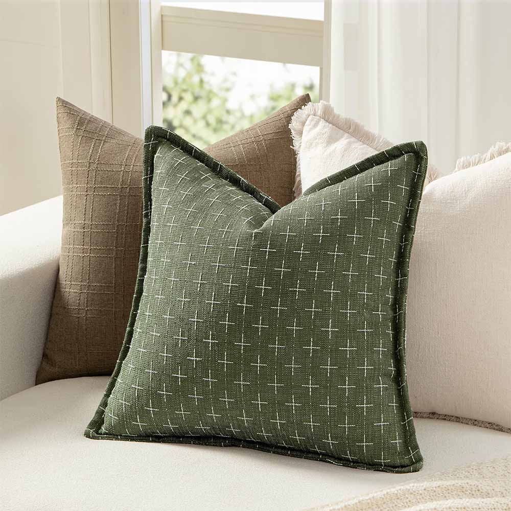 Decorative Burlap Linen Throw Pillows Covers