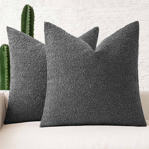 Decorative Textured Boucle Neutral Pillow Covers