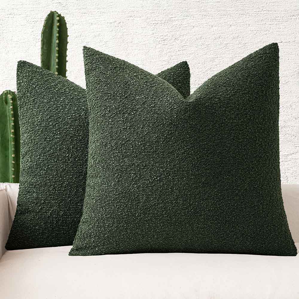 Decorative Textured Boucle Neutral Pillow Covers