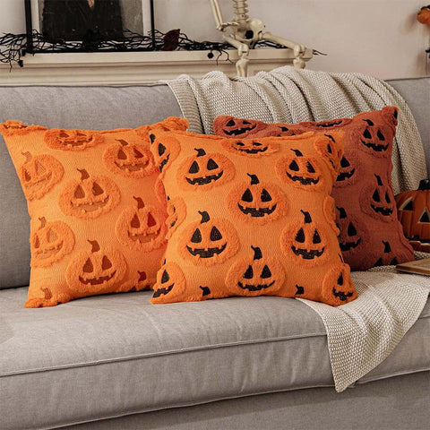 MIULEE Fall Halloween Pumpkin Pattern Pillow Covers