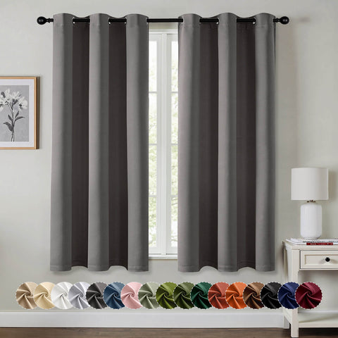 MIULEE Grey Blackout Curtains