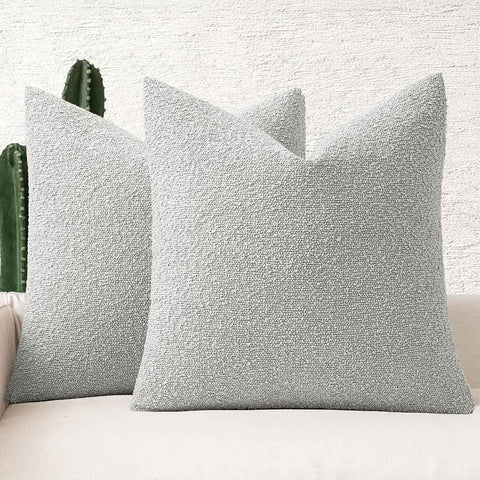 Decorative Textured Boucle Neutral Pillow Covers