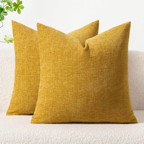 MIULEE Throw Pillow Covers Soft Chenille Couch Pillow Covers (Pack of 4)