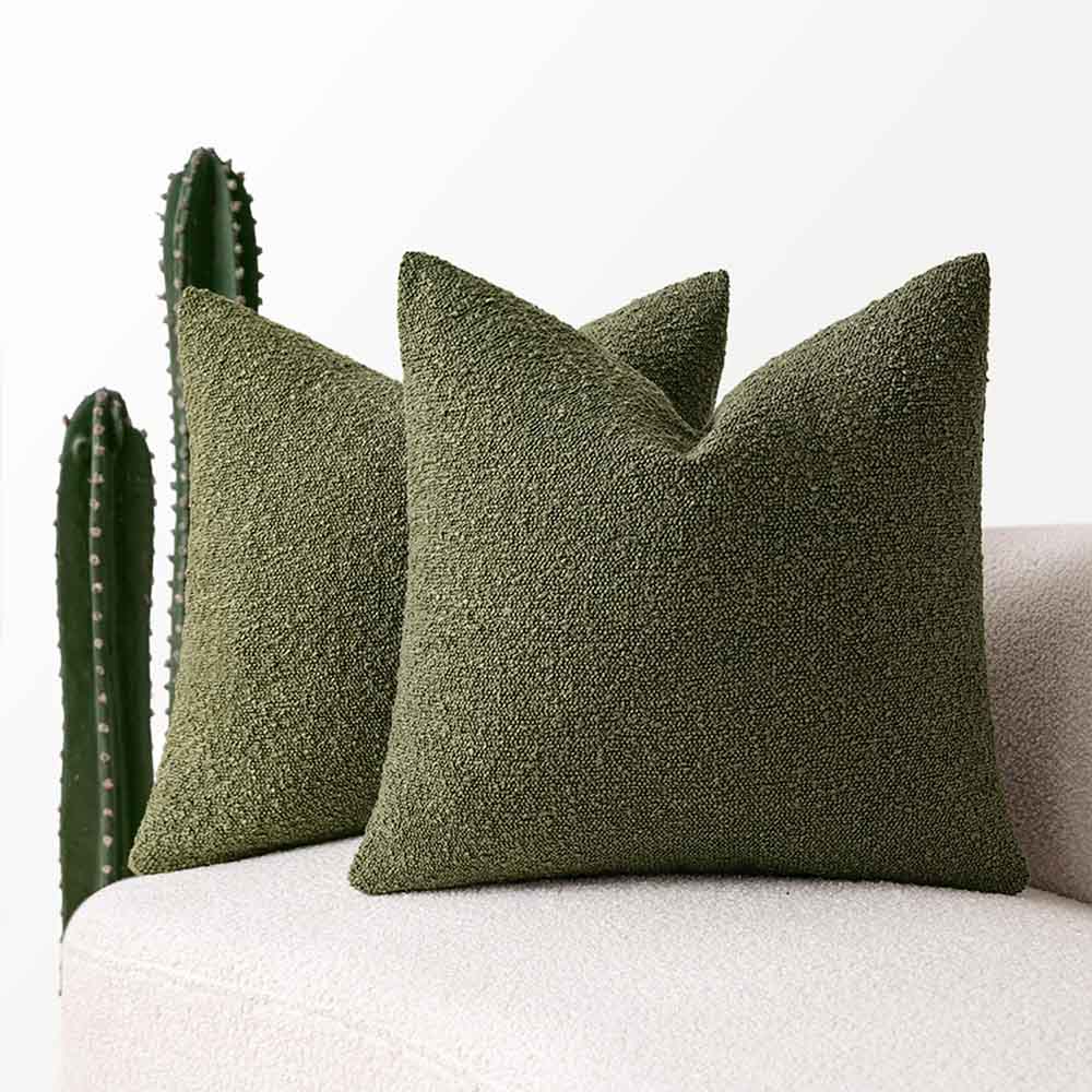Decorative Textured Boucle Neutral Pillow Covers