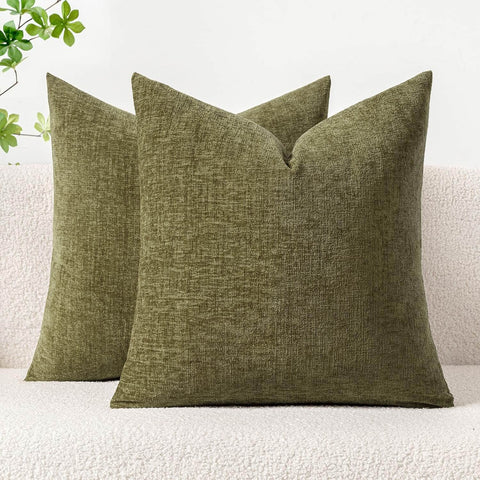 MIULEE Throw Pillow Covers Soft Chenille Couch Pillow Covers (Pack of 4)