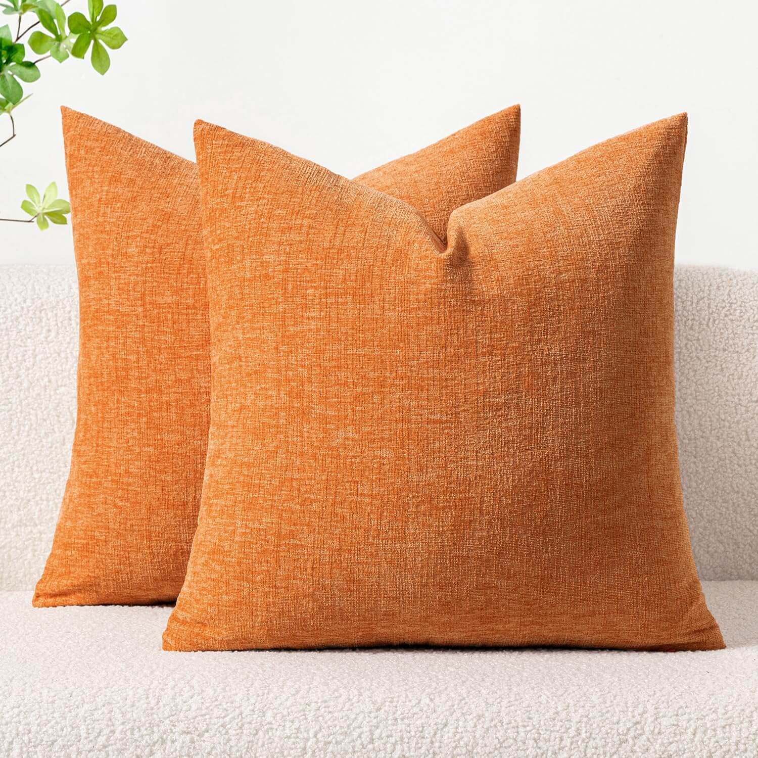MIULEE Throw Pillow Covers Soft Chenille Couch Pillow Covers (Pack of 4)