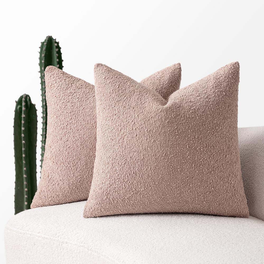 Decorative Textured Boucle Neutral Pillow Covers