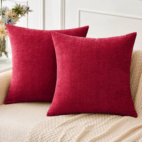 MIULEE Throw Pillow Covers Soft Chenille Couch Pillow Covers (Pack of 4)