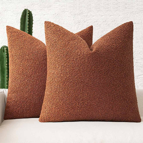 Decorative Textured Boucle Neutral Pillow Covers