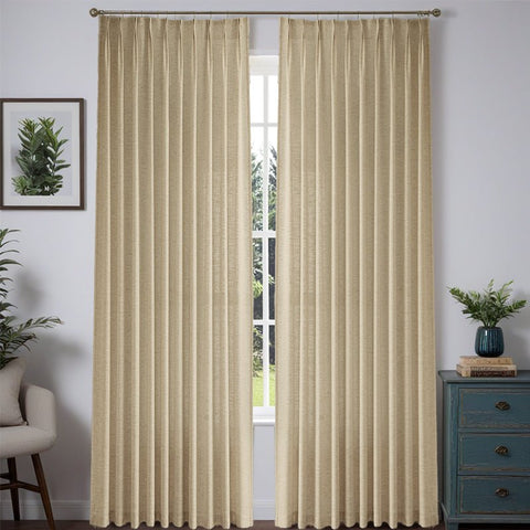 "Aurora" Custom Heavyweight Linen Drape - Pleated - Miulee