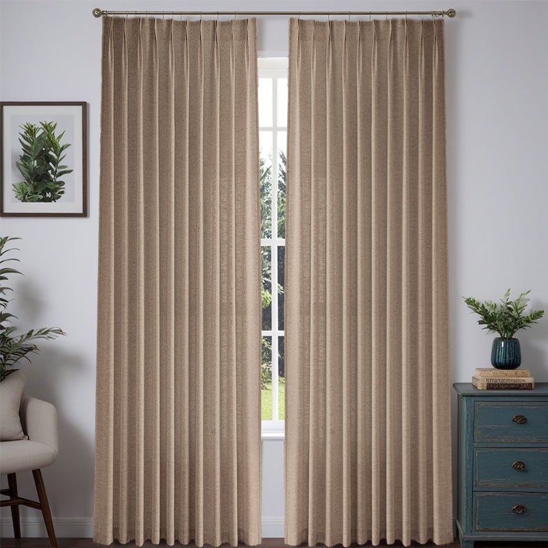 "Aurora" Custom Heavyweight Linen Drape - Pleated - Miulee