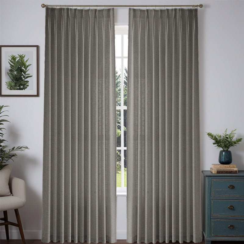 "Aurora" Custom Heavyweight Linen Drape - Pleated - Miulee