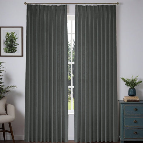 "Aurora" Custom Heavyweight Linen Drape - Pleated - Miulee