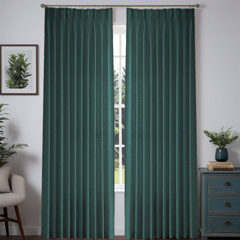 "Aurora" Custom Heavyweight Linen Drape - Pleated - Miulee
