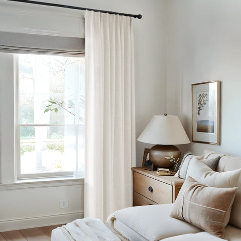 "Aurora" Custom Heavyweight Linen Drape - Pleated - Miulee