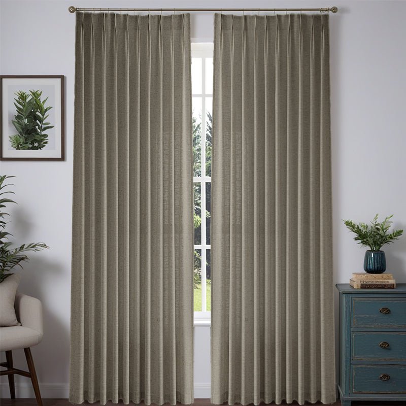 "Aurora" Custom Heavyweight Linen Drape - Pleated - Miulee