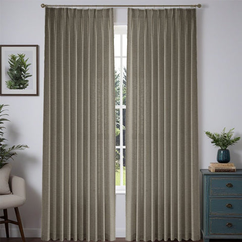 "Aurora" Custom Heavyweight Linen Drape - Pleated - Miulee