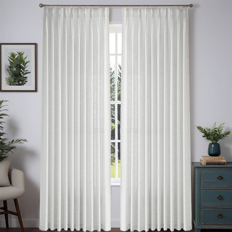 "Aurora" Custom Heavyweight Linen Drape - Pleated - Miulee