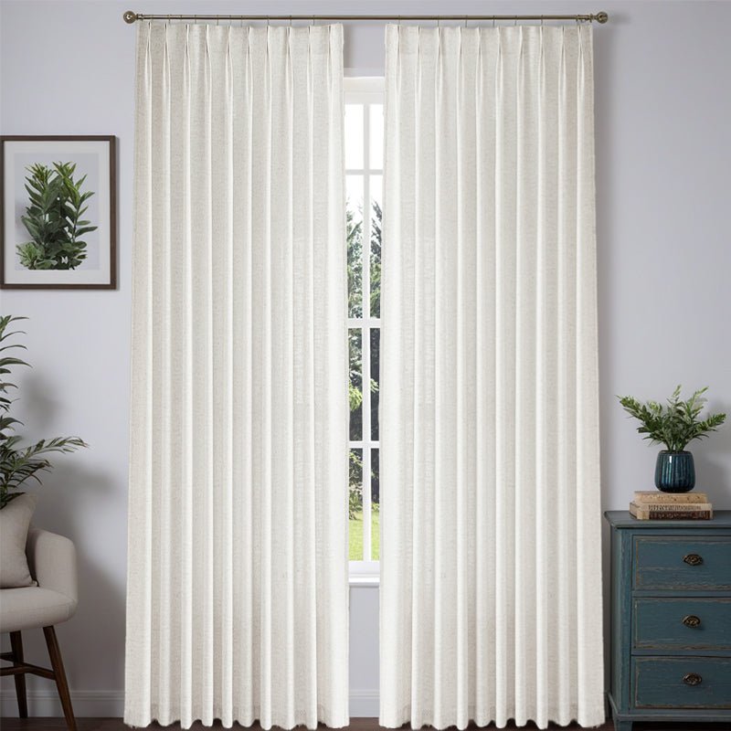 "Aurora" Custom Heavyweight Linen Drape - Pleated - Miulee