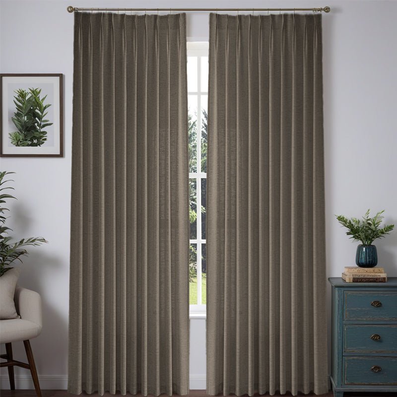 "Aurora" Custom Heavyweight Linen Drape - Pleated - Miulee
