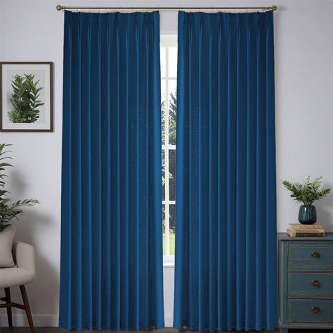 "Bold" Custom Heavyweight Linen Drape Pleated - 36 Colors - Miulee