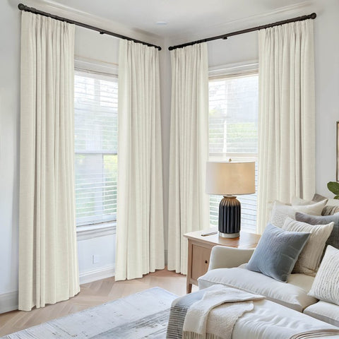 "Bold" Custom Heavyweight Linen Drape Pleated - Chartreuse - Miulee