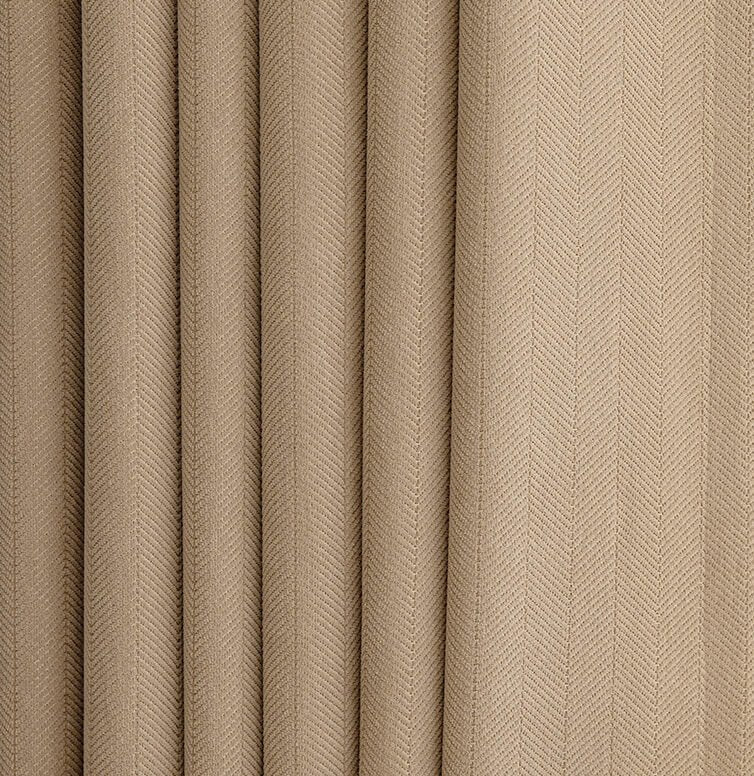 Chenille Heavyweight Luxury Blackout Herringbone Pattern Curtains - Miulee