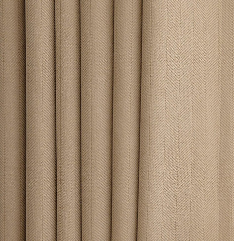 Chenille Heavyweight Luxury Blackout Herringbone Pattern Curtains - Miulee