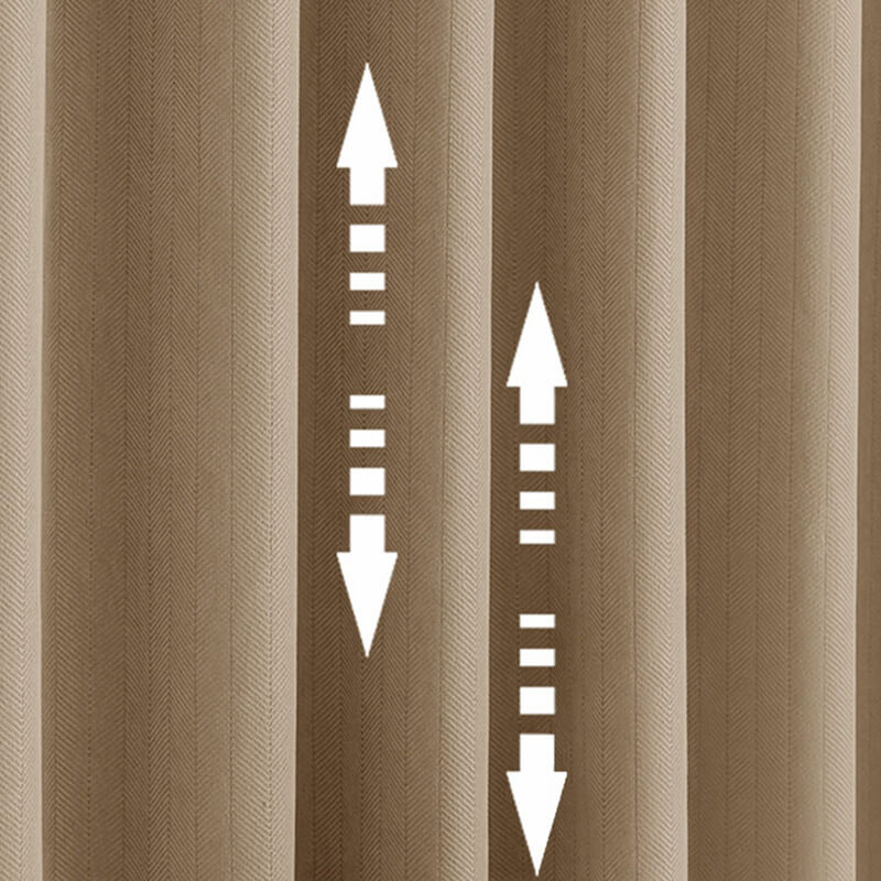 Chenille Heavyweight Luxury Blackout Herringbone Pattern Curtains - Miulee