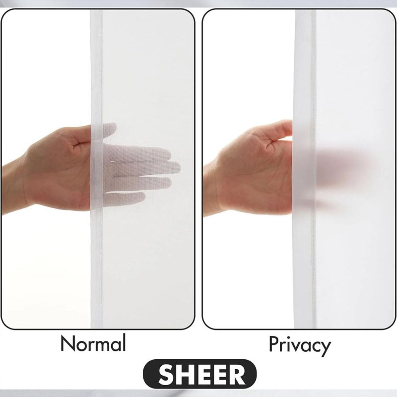 (Extra 10% OFF) White Privacy Sheer Curtains With Blackout Curtains(2 Panels) - Miulee