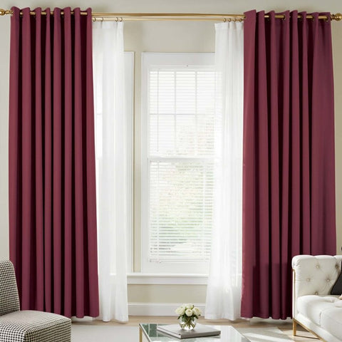 (Extra 10% OFF) White Privacy Sheer Curtains With Blackout Curtains(2 Panels) - Miulee