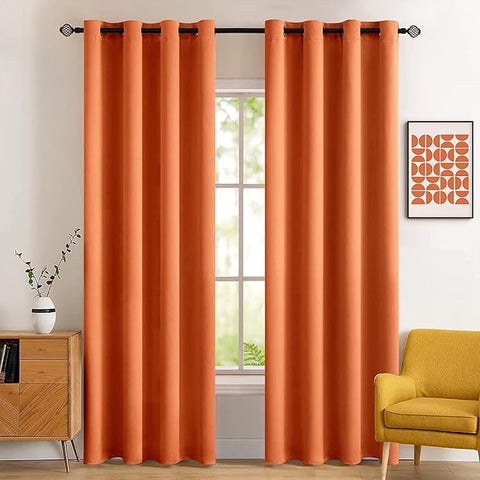 MIULEE Room Darkening Thermal Insulated Blackout Curtains (2 Panels)