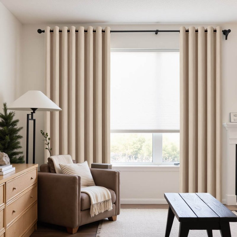MIULEE Room Darkening Thermal Insulated Blackout Curtains (2 Panels)