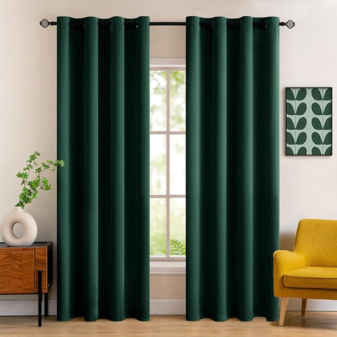 MIULEE Room Darkening Thermal Insulated Blackout Curtains (2 Panels)
