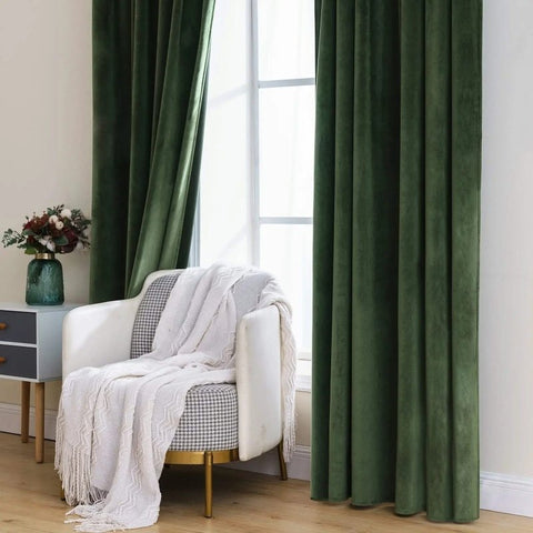 "Mira" Customized Velvet Curtains Luxury Blackout Curtains