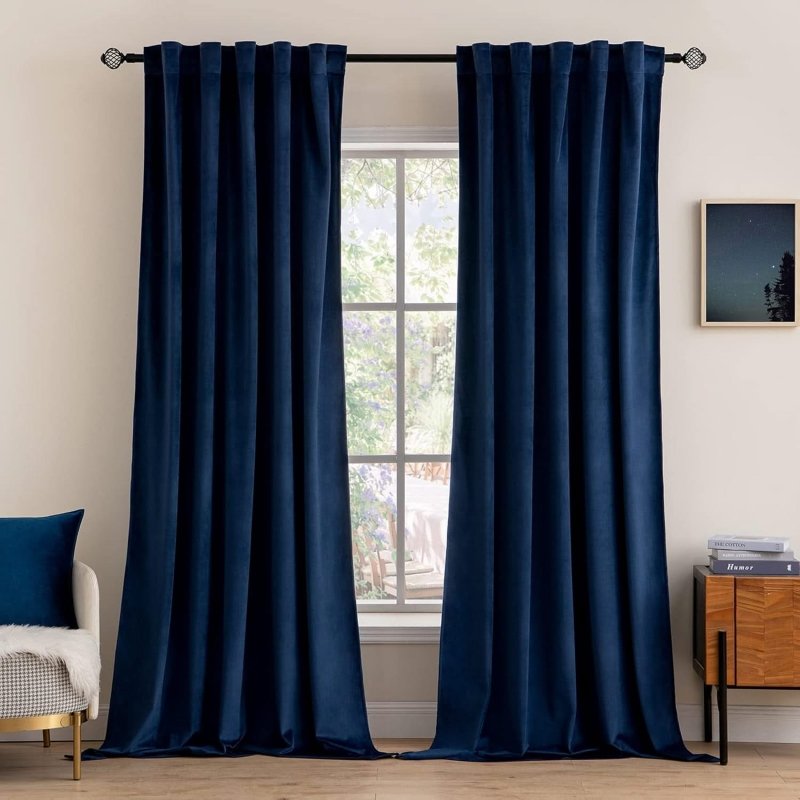 "Mira" Customized Velvet Luxury Blackout Curtains (2 Panels) - Back Tab & Rod Pocket - Miulee